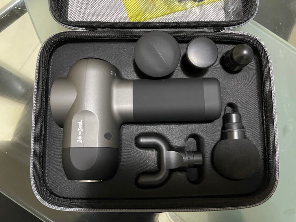 view of our own purchase testing bob and brad c2 massager budget massage gun australia unboxing package arrival several weeks to months
