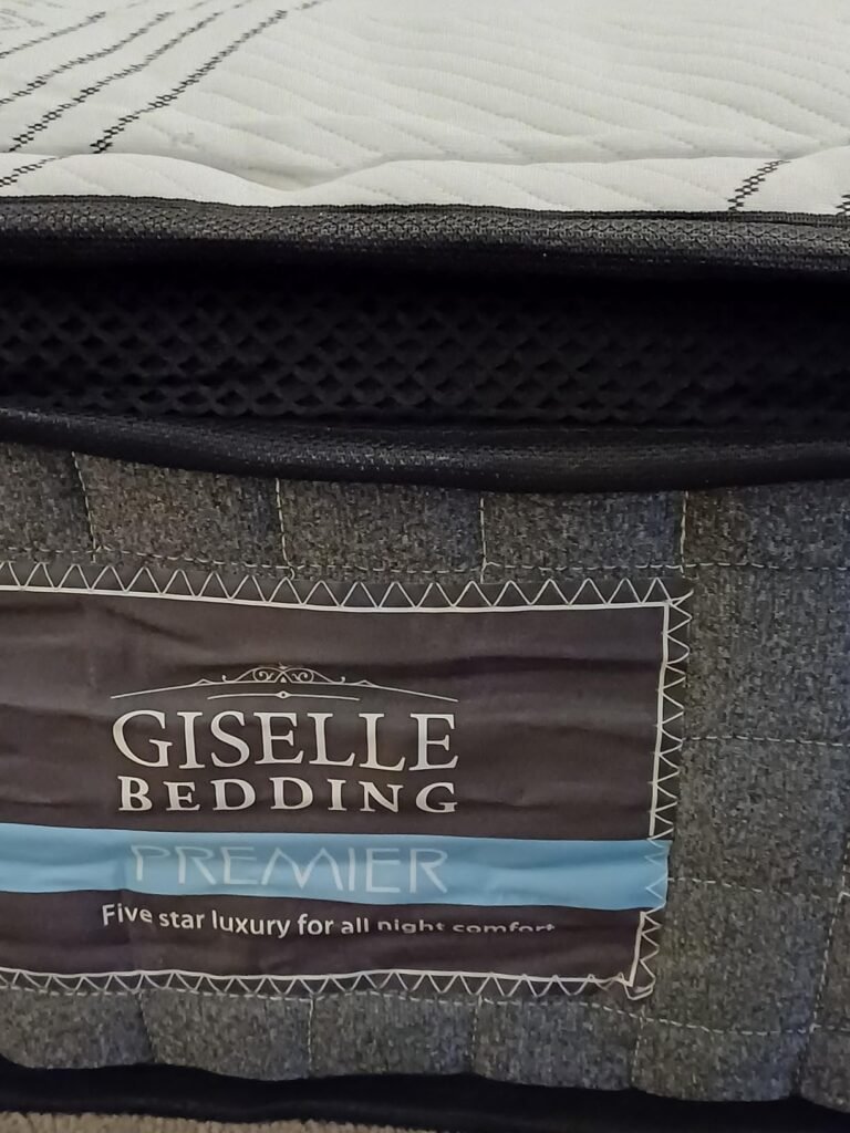 view of our own purchase testing giselle bedding 34cm euro top mattress budget mattress australia unboxing package arrival several weeks to months