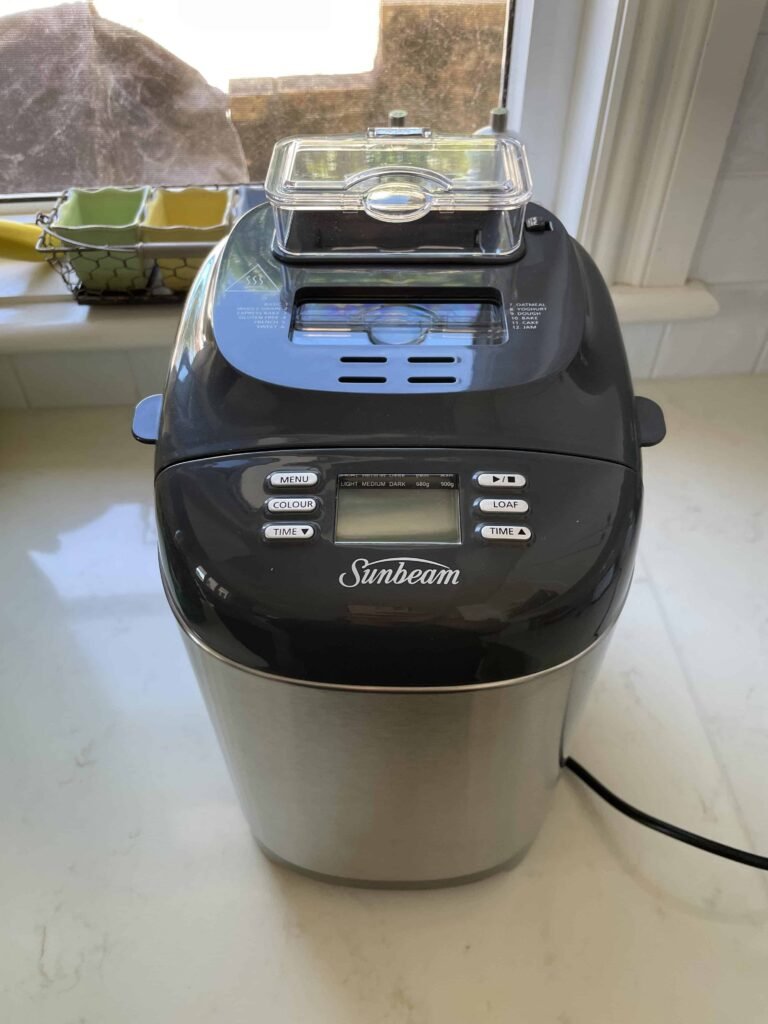 view of our own purchase testing sunbeam expressbake (bmm4000ss) budget bread maker australia unboxing package arrival several weeks to months 